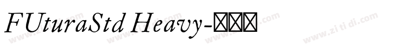 FUturaStd Heavy字体转换